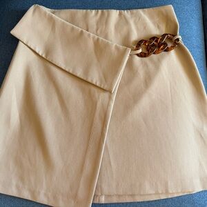 ZARA Skirts crossed mini skirt, beige, size XS NWOT
